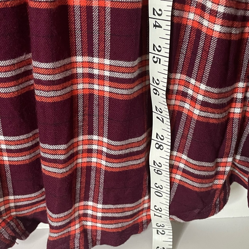Lane Bryant Sz 14/16 No Peek Collection Plaid Flannel Shirt Blouse - Picture 8 of 9